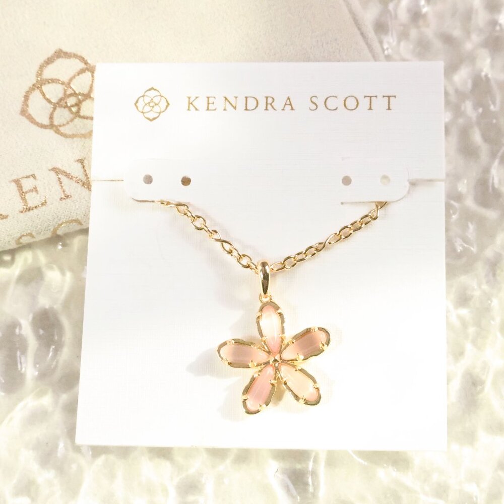 Kendra Scott - Kyla Gold Pink Cat's Eye Glass Necklace - new